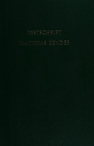 Festschrift Matthias Zender Studien zu Volkskultur, Sprache und Landesgeschichte 1. Band