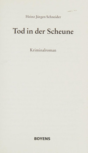 Tod in der Scheune Kriminalroman ; [historischer Schleswig-Holstein-Krimi]