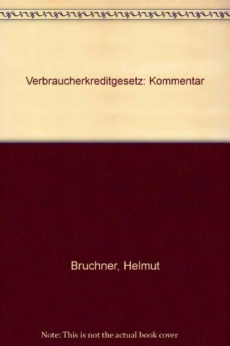 Verbraucherkreditgesetz Kommentar