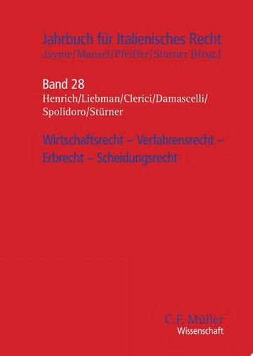 Wirtschaftsrecht - Verfahrensrecht - Erbrecht - Scheidungsrecht