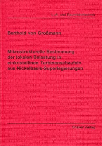 Mikrostrukturelle Bestimmung der lokalen Belastung in einkristallinen Turbinenschaufeln aus Nickelbasis-Superlegierungen
