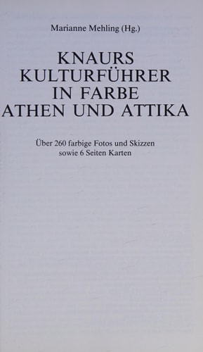 Knaurs Kulturführer in Farbe Athen und Attika