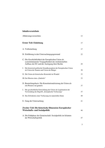 Das Projekt Europa in der Dialektik von freiem Markt und sozialer Gerechtigkeit juristische Prolegomena zu einem europäischen Sozialmodell