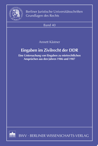 Eingaben im Zivilrecht der DDR
