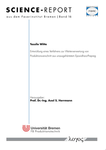 Entwicklung eines Verfahrens zur Weiterverwertung von Produktionsverschnitt aus unausgehärtetem Epoxidharz-Prepreg