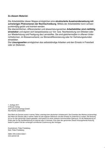 Knackpunkte der Rechtschreibung 2 Wörter mit ch/ck/qu/sch/x/v/pf (3. und 4. Klasse)