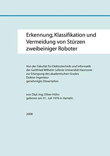 Erkennung, Klassifikation und Vermeidung von Stürzen zweibeiniger Roboter