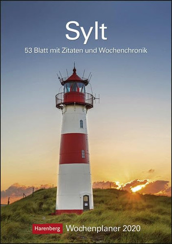 Sylt Kalender 2020 Wochenplaner, 53 Blatt mit Zitaten und Wochenchronik