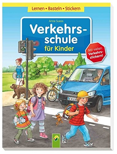 Verkehrsschule für Kinder Lernen - Basteln - Stickern