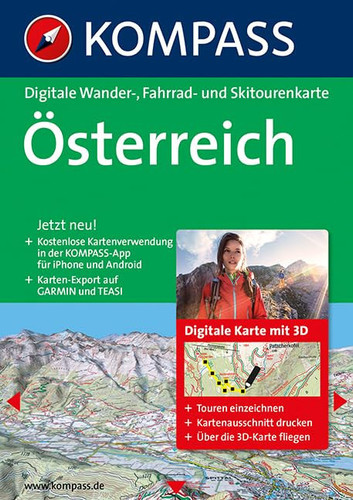 Carta digitale Austria n. 4309. Österreich. Con DVD-ROM. Digital map