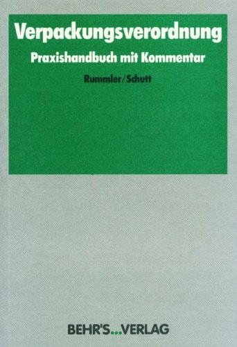 Verpackungsverordnung Praxishandbuch mit Kommentar