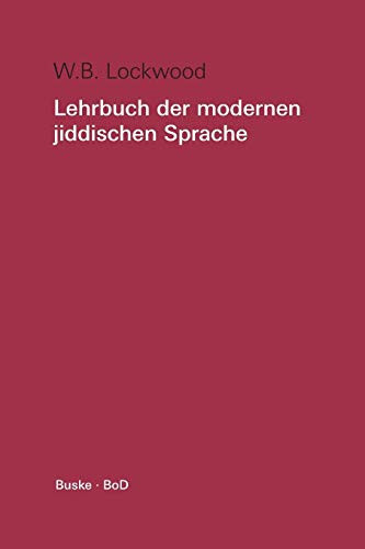 Lehrbuch der modernen jiddischen Sprache Buch