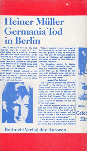 Germania Tod in Berlin (His Texte ; 5) (German Edition)
