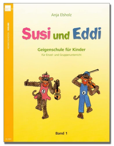 Susi und Eddi 01 Geigenschule für Kinder ab 5 Jahren. Für Einzel- und Gruppenunterricht.