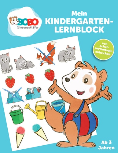 Bobo Siebenschläfer - Mein Kindergarten Lernblock Lustige Rätselspiele ab 3 Jahre