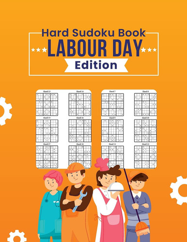 Hard Sudoku Book Labor Day Edition Special Labor Day Sudoku Puzzles for Family