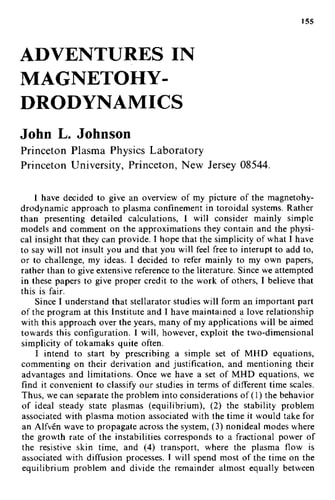 Nagoya Lectures in Plasma Physics and Controlled Fusion 