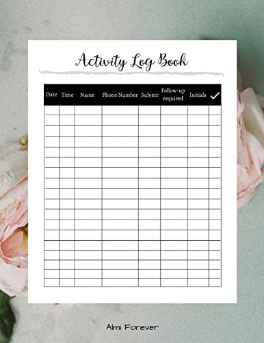 Activity Log Book 1.1 Day Log Book Over 120 Pages / Over 17 Weeks; 8.5 X 11 Format