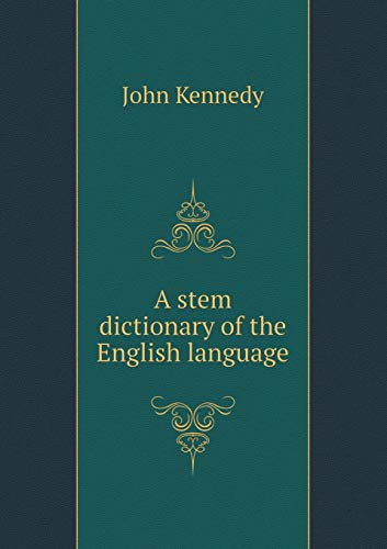A Stem Dictionary of the English Language