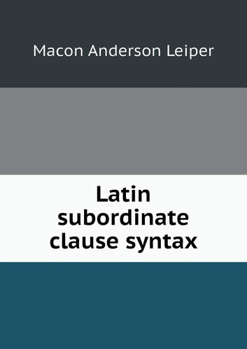 Latin subordinate clause syntax
