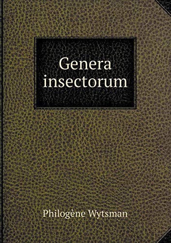 Genera insectorum (French Edition)