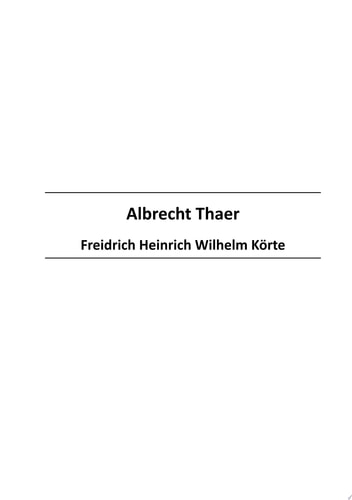 Albrecht Thaer