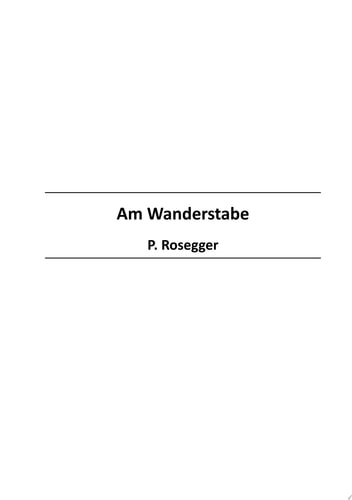 Am Wanderstabe