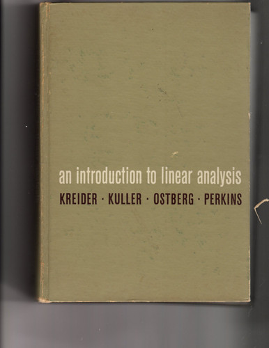 An introduction to linear analysis (Addison-Wesley series in mathematics)