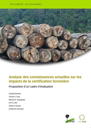 Analyse des connaissances actuelles sur les impacts de la certification forestière proposition d’un cadre d’évaluation