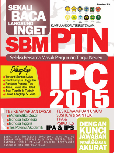 Sekali Baca Langsung Inget SBMPTN IPC 2015 Membahas dan Mentuntaskan Soal-soal yang Paling Banyak Gagal dijawab Oleh Peserta Tes