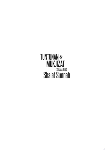 Tuntunan dan Mukjizat Segala Jenis Shalat Sunnah