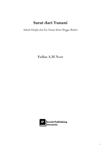 Surat dari Yunani: sebuah filsafat dari era Yunani kuno hingga modern