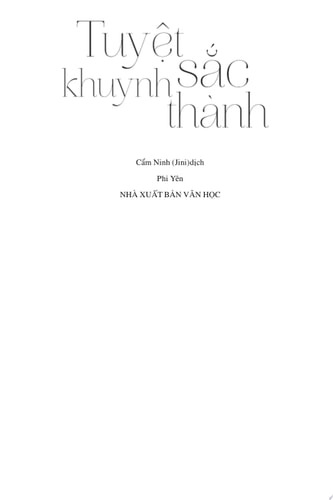 Truyen ngon tinh - Tuyet sac khuynh thanh