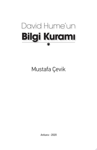 David Hume'un Bilgi Kuramı