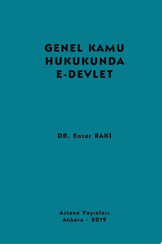 Genel Kamu Hukukunda E-Devlet