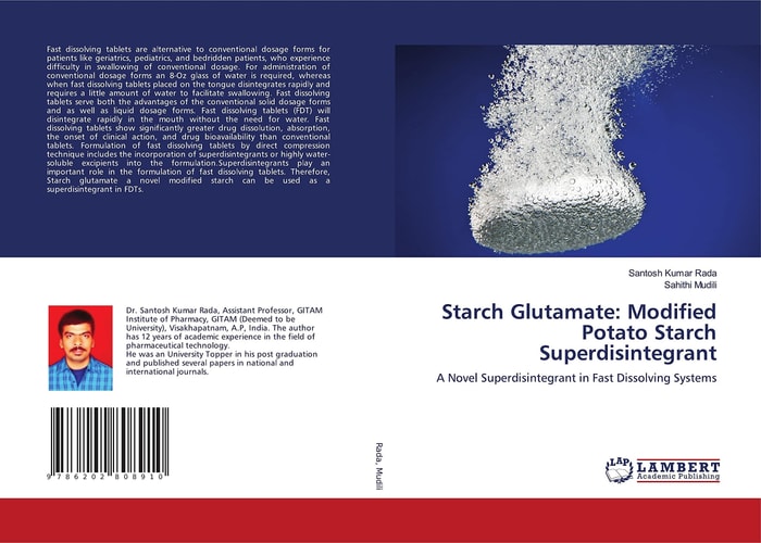 Starch Glutamate: Modified Potato Starch Superdisintegrant: A Novel Superdisintegrant in Fast Dissolving Systems