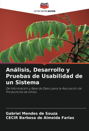 Análisis, Desarrollo y Pruebas de Usabilidad de un Sistema: De Información y Base de Datos para la Asociación de Productores de Umbú (Spanish Edition)