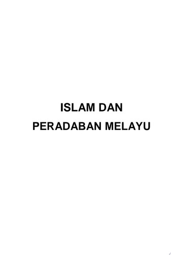 Islam dan Peradaban Melayu