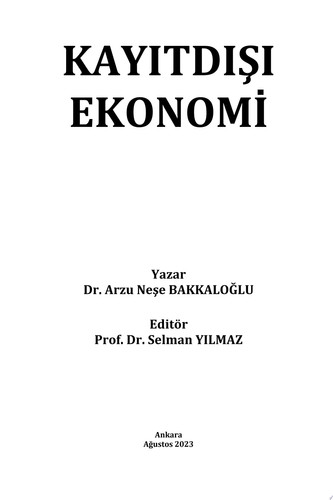 Kayıtdışı Ekonomi