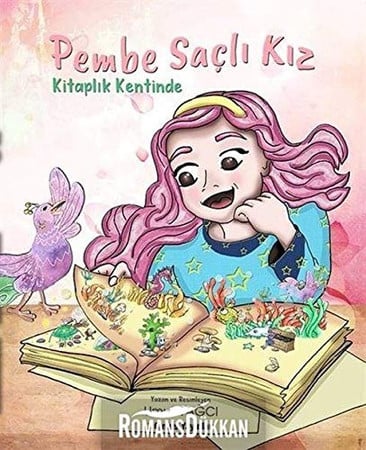 Pembe Sacli Kiz Kitaplik Kentinde