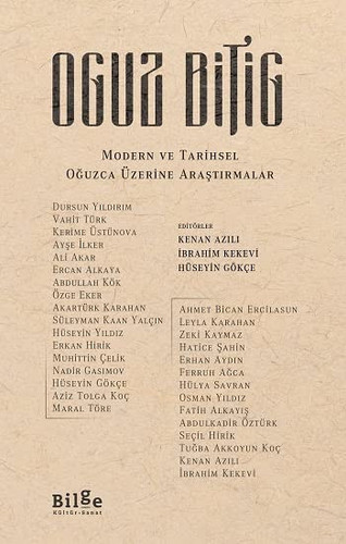 Oguz bitig modern ve tarihsel Oǧuzca üzerine araştirmalar