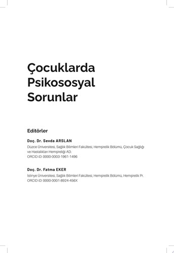Çocuklarda Psikososyal Sorunlar