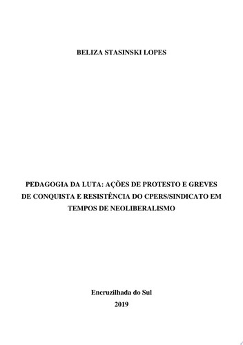 Pedagogia Da Luta: