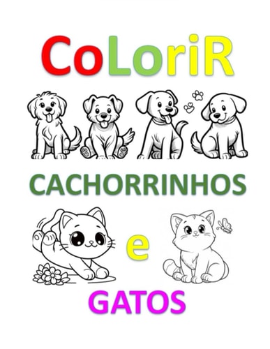 Colorir Cachorrinhos e Gatos Vamos colorir?