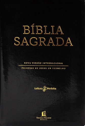 Bíblia NVI, Preto, Letras Vermelhas, Índice de Dedo