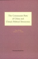 The Communist Party of China and China's Political Democracy