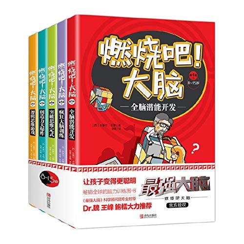 Professional guidance from the strongest brain scientific advisory group. Best-selling brain training books. Burn it! Brains (8-year-old teenager set of 5 volumes)(Chinese Edition)
