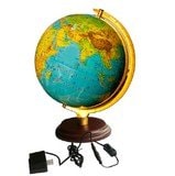 Globe (26cm terrain Administrative Region edition golden bow bracket LED lights )(Chinese Edition)