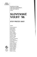 Slovenské vol̕by '98: kto? prečo? ako?