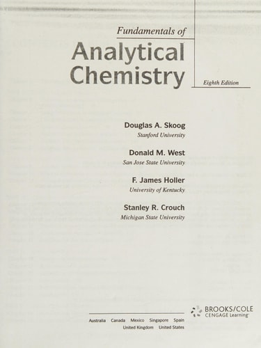 Fundamentals of Analytical Chemistry